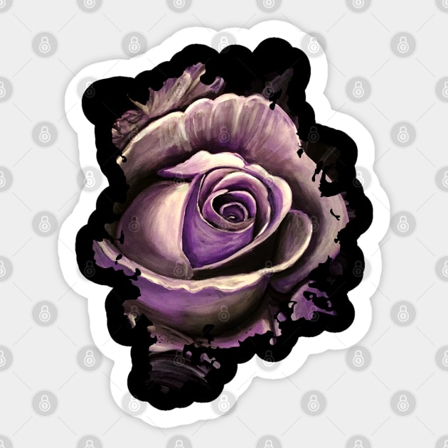 Purple Rose Sticker by adamzworld